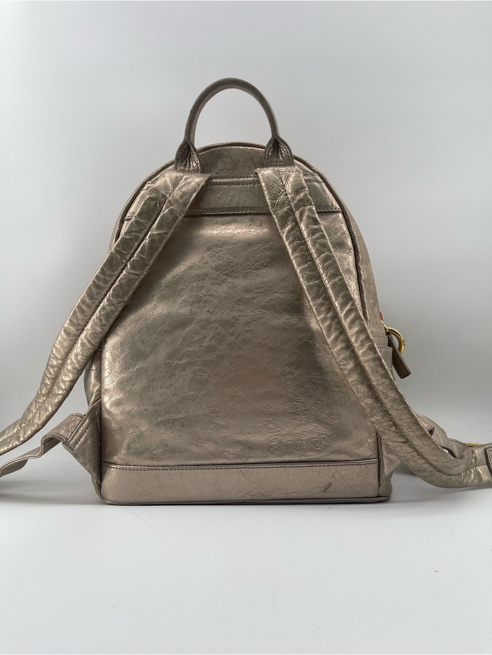 MCM Rucksack Metalic Gold Backpack - Picture 2 of 15